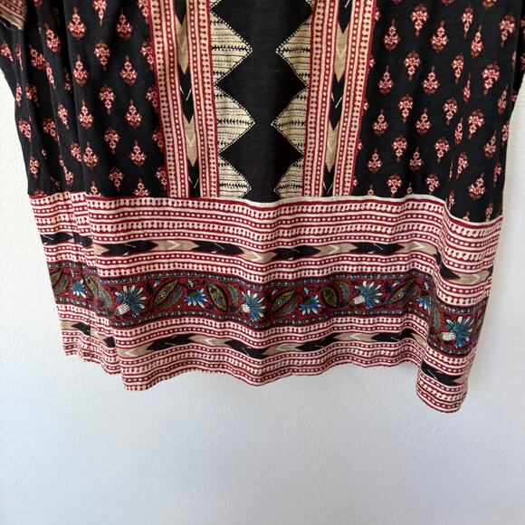 Lucky Brand Brown Aztec print T-Shirt size 3X super soft no material tag - Picture 4 of 8